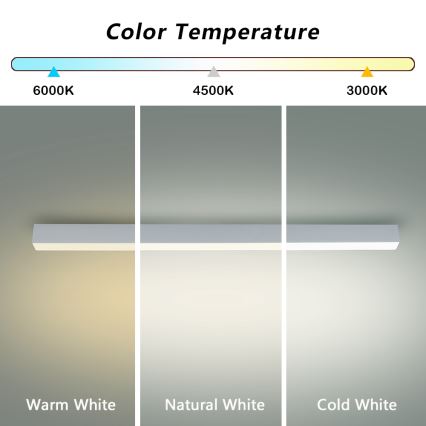 Brilagi - LED kúpeľňové stropné svietidlo SLEEKLINE LED/40W/230V 3000/4500/6000K strieborné IP44