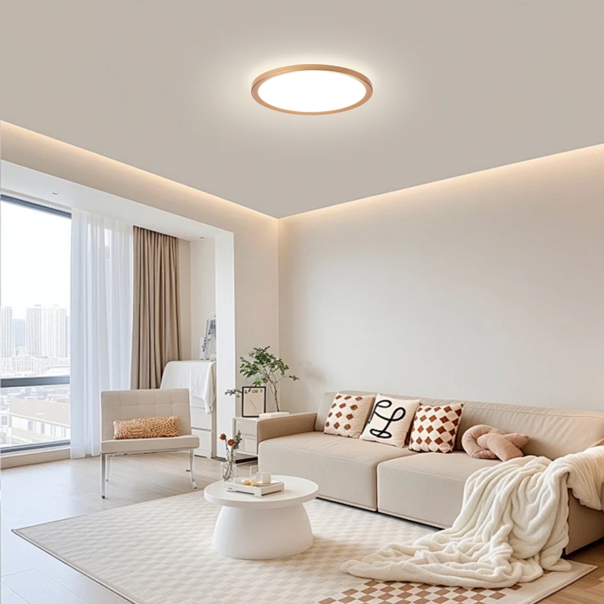 Brilagi - LED kúpeľňové stropné svietidlo ULTRA SLIM LED/18W/230V pr. 30 cm ružovo-zlaté IP54