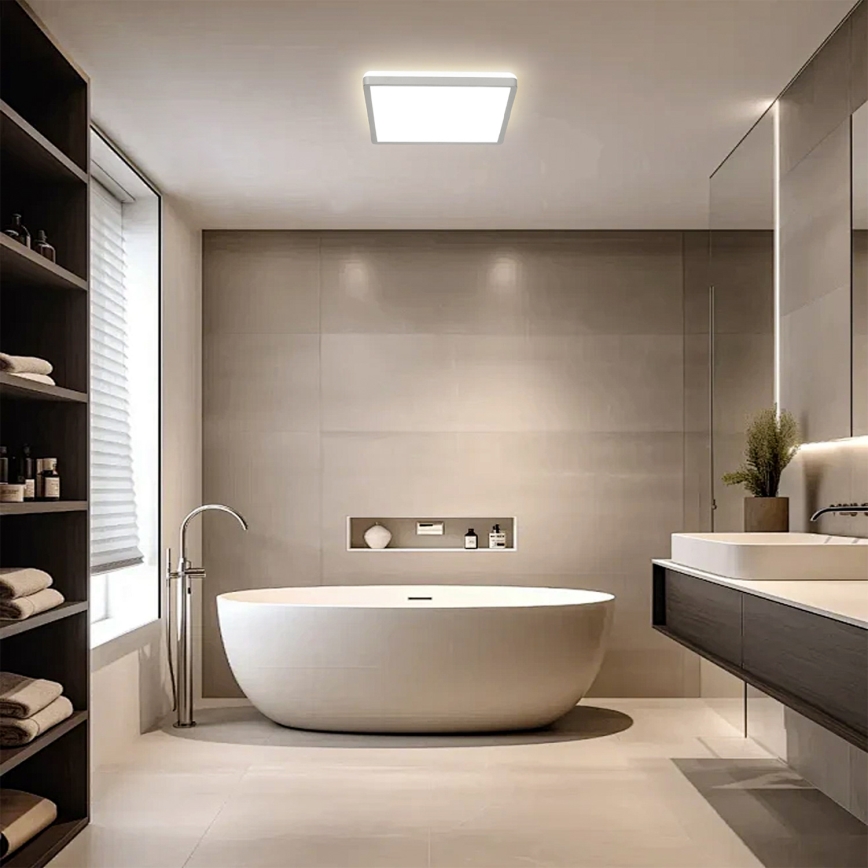 Brilagi - LED kúpeľňové stropné svietidlo ULTRA SLIM LED/24W/230V 42x42 cm strieborné IP54