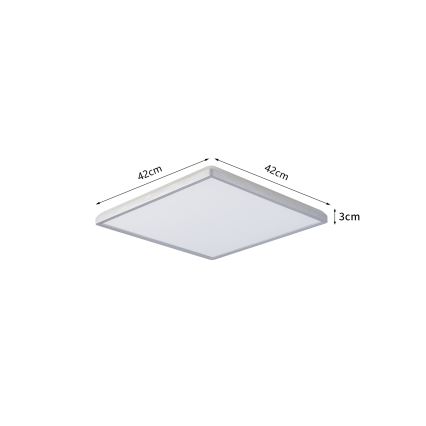 Brilagi - LED kúpeľňové stropné svietidlo ULTRA SLIM LED/24W/230V 42x42 cm strieborné IP54