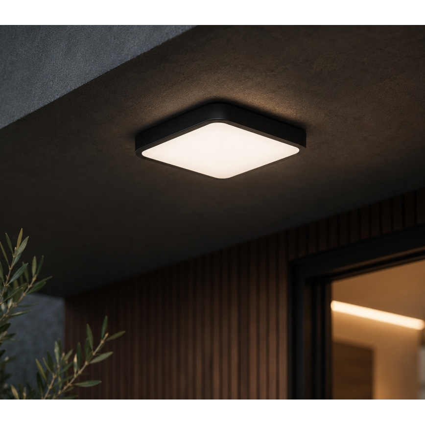 BRILAGI - LED kúpeľňové stropné svietidlo ZENNA LED/12W/230V 24x24 cm IP44 čierna