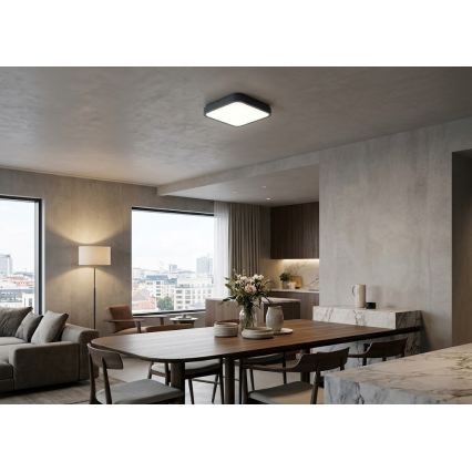 BRILAGI - LED kúpeľňové stropné svietidlo ZENNA LED/18W/230V 28,5x28,5 cm IP44 antracit