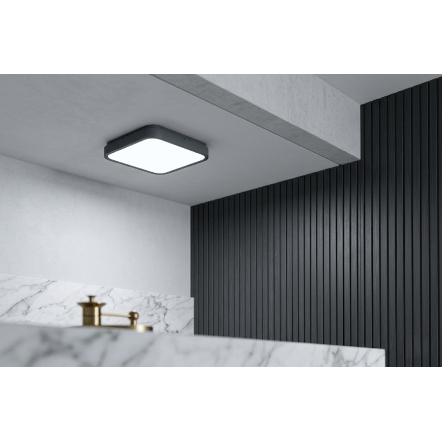 BRILAGI - Kúpeľňové LED stropné svietidlo ZENNA LED/24W/230V 34,5x34,5 cm IP44 antracit