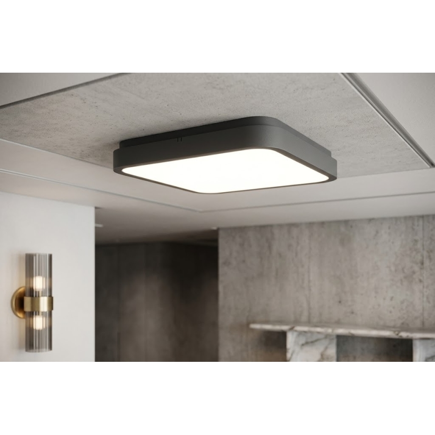 BRILAGI - Kúpeľňové LED stropné svietidlo ZENNA LED/24W/230V 34,5x34,5 cm IP44 antracit