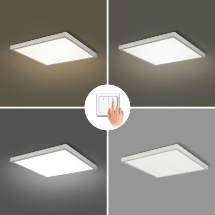 Brilagi - LED Kúpeľňové stropné svietidlo FRAME LED/50W/230V 3000/4000/6000K 60x60 cm IP44 strieborná