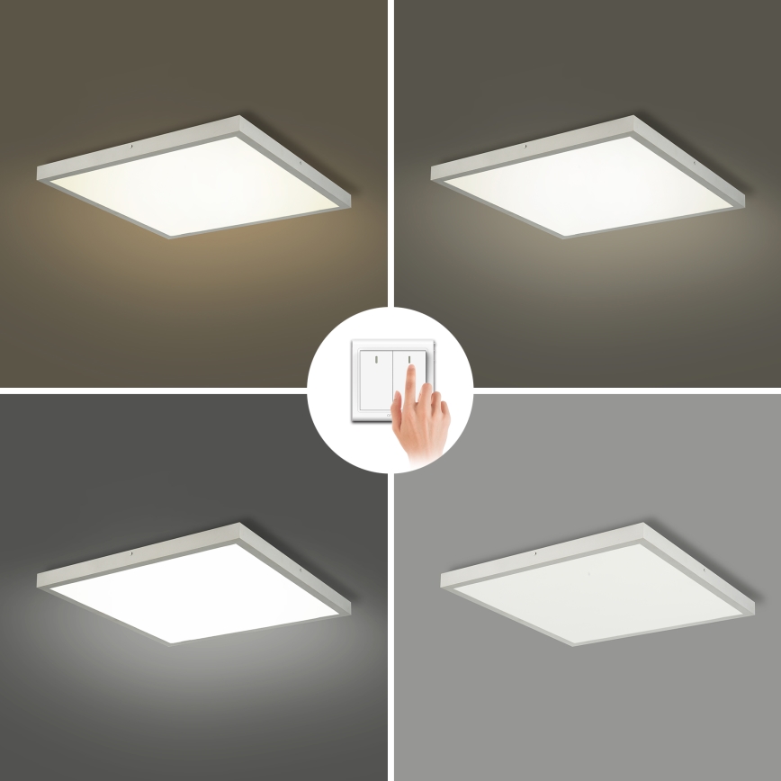 Brilagi - LED Kúpeľňové stropné svietidlo FRAME LED/50W/230V 3000/4000/6000K 60x60 cm IP44 strieborná