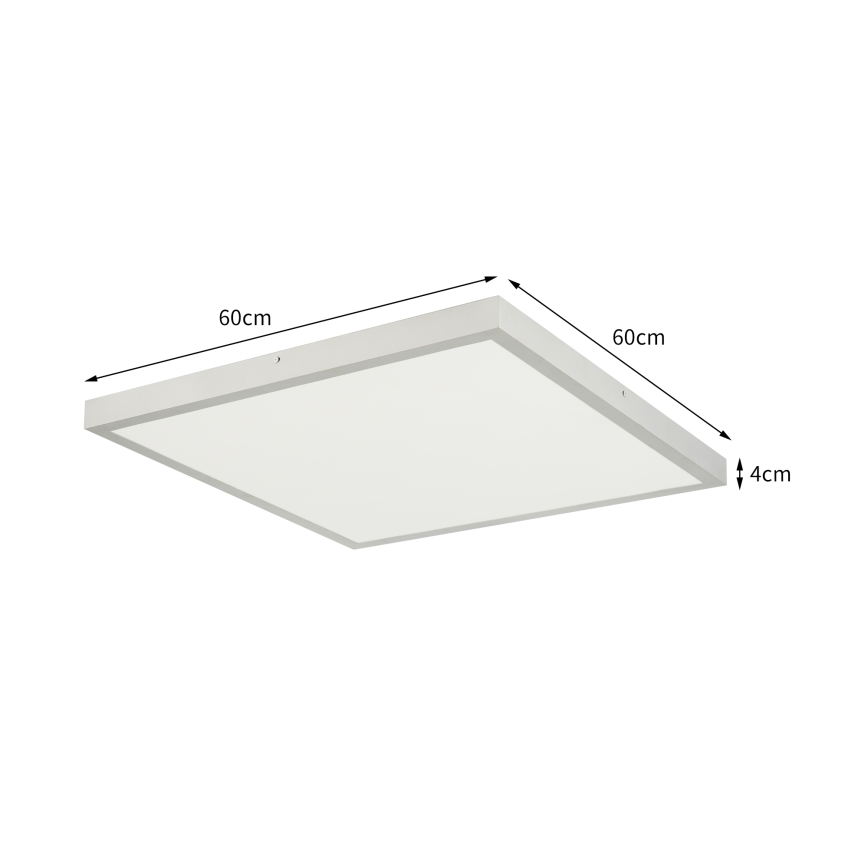 Brilagi - LED Kúpeľňové stropné svietidlo FRAME LED/50W/230V 3000/4000/6000K 60x60 cm IP44 strieborná