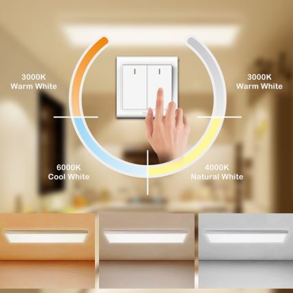Brilagi - LED Kúpeľňové stropné svietidlo FRAME LED/50W/230V 30x120 cm 3000/4000/6000K IP44 biela
