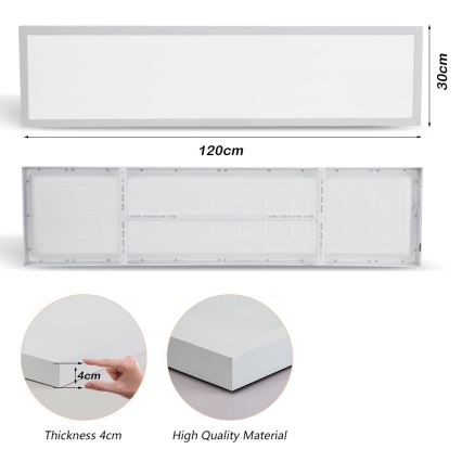 Brilagi - LED Kúpeľňové stropné svietidlo FRAME LED/50W/230V 30x120 cm 3000/4000/6000K IP44 biela