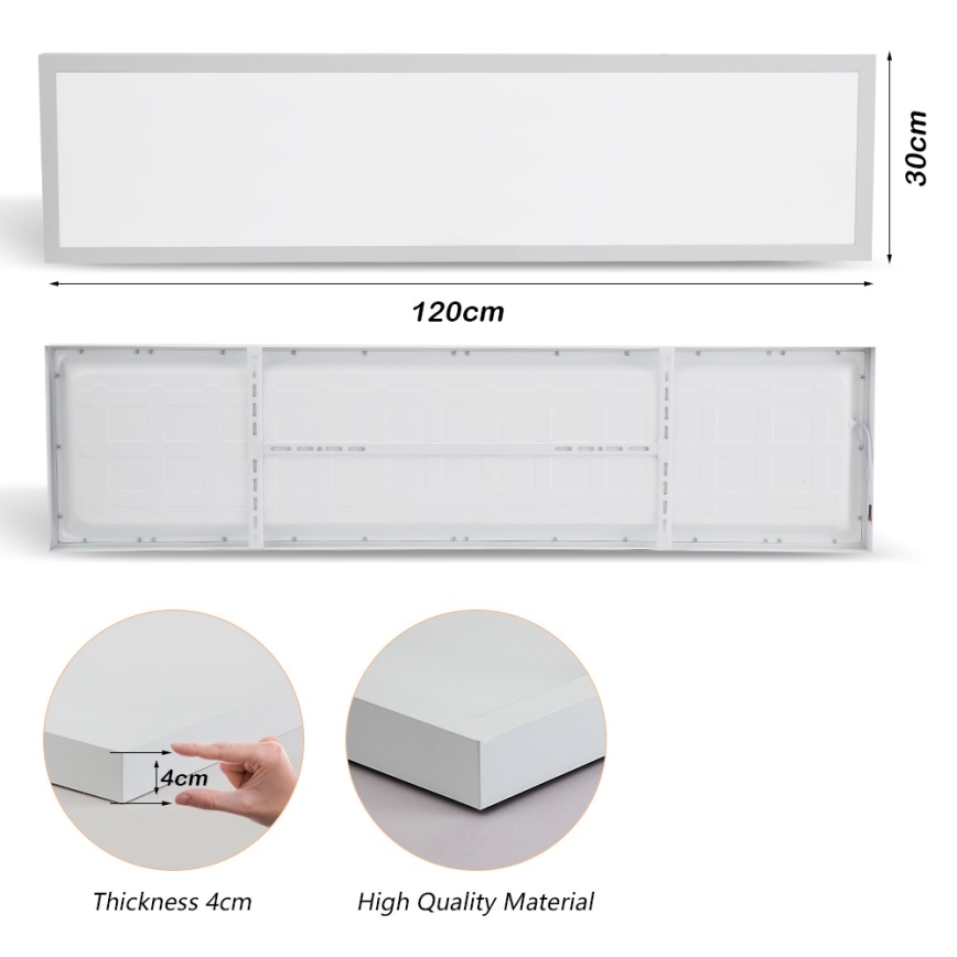 Brilagi - LED Kúpeľňové stropné svietidlo FRAME LED/50W/230V 30x120 cm 3000/4000/6000K IP44 biela