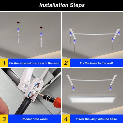 Brilagi - LED Kúpeľňové stropné svietidlo FRAME LED/50W/230V 30x120 cm 3000/4000/6000K IP44 biela
