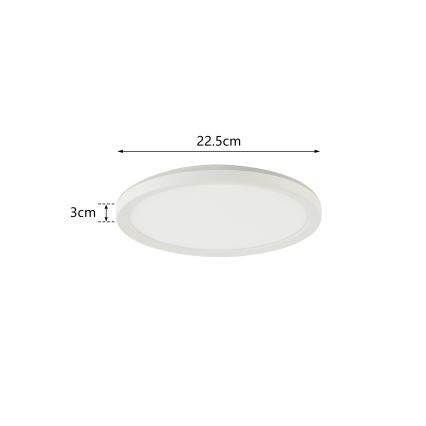Brilagi - LED Kúpeľňové stropné svietidlo ULTRA SLIM LED/12W/230V pr. 22,5 cm biela IP54