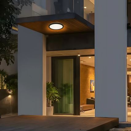 Brilagi - LED Kúpeľňové stropné svietidlo ULTRA SLIM LED/12W/230V pr. 22,5 cm čierna IP54