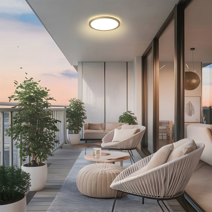 Brilagi - LED kúpeľňové stropné svietidlo ULTRA SLIM LED/12W/230V Ø 22,5 cm zlaté IP54