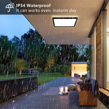 Brilagi - LED Kúpeľňové stropné svietidlo ULTRA SLIM LED/18W/230V 30x30 cm čierna IP54