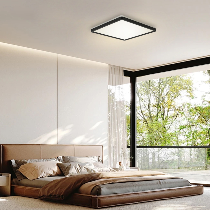Brilagi - LED Kúpeľňové stropné svietidlo ULTRA SLIM LED/18W/230V 30x30 cm čierna IP54