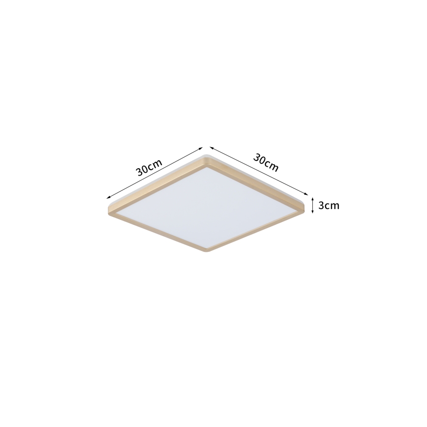 Brilagi - LED Kúpeľňové stropné svietidlo ULTRA SLIM LED/18W/230V 30x30 cm zlaté IP54