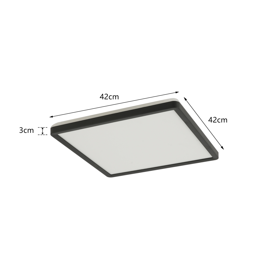 Brilagi - LED Kúpeľňové stropné svietidlo ULTRA SLIM LED/24W/230V 42x42 cm čierna IP54