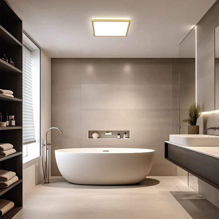 Brilagi - LED kúpeľňové svietidlo ULTRA SLIM LED/24W/230V 42x42 cm zlaté IP54