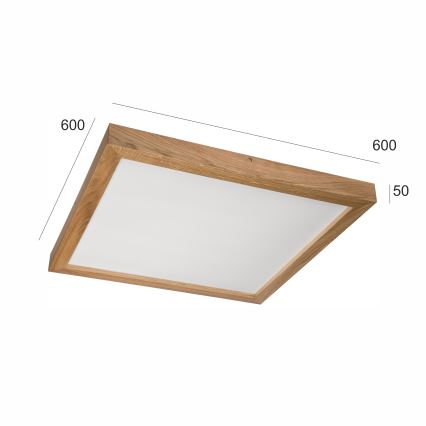 Brilagi - LED Kúpeľňové stropné svietidlo WOODY FRAME LED/40W/230V 60x60 cm IP44 dub