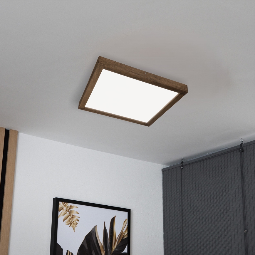 Brilagi - LED kúpeľňové stropné svietidlo WOODY FRAME LED/50W/230V 60x60 cm IP44 dub/orech