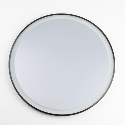 Brilagi - LED kúpeľňové zrkadlo ASTI LED/19W/230V pr. 60 cm čierne IP44 CRI 90 stmievateľné + CCT