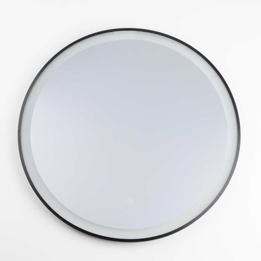 Brilagi - LED kúpeľňové zrkadlo ASTI LED/19W/230V pr. 60 cm čierne IP44 CRI 90 stmievateľné + CCT