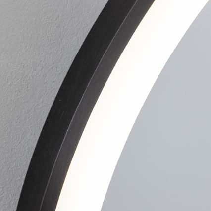 Brilagi - LED kúpeľňové zrkadlo ASTI LED/19W/230V pr. 60 cm čierne IP44 CRI 90 stmievateľné + CCT