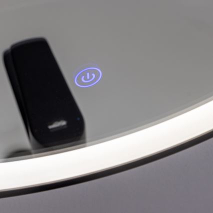 Brilagi - LED kúpeľňové zrkadlo ASTI LED/19W/230V pr. 60 cm čierne IP44 CRI 90 stmievateľné + CCT