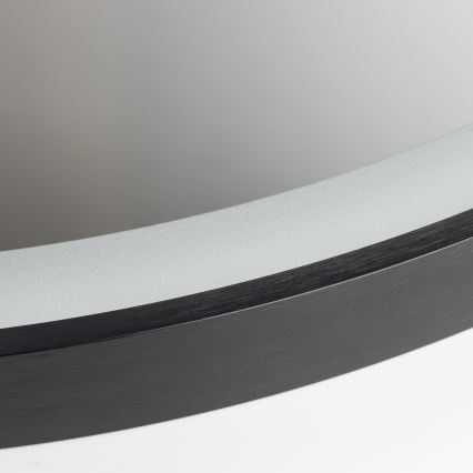 Brilagi - LED kúpeľňové zrkadlo ASTI LED/19W/230V pr. 60 cm čierne IP44 CRI 90 stmievateľné + CCT