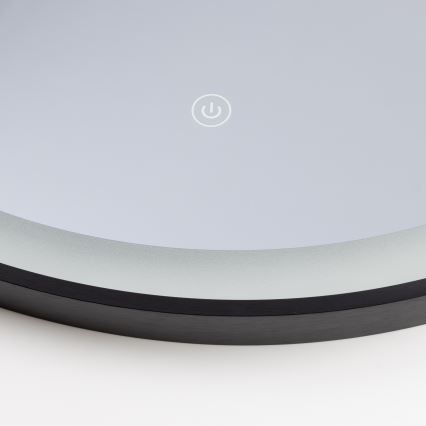 Brilagi - LED kúpeľňové zrkadlo ASTI LED/19W/230V pr. 60 cm čierne IP44 CRI 90 stmievateľné + CCT