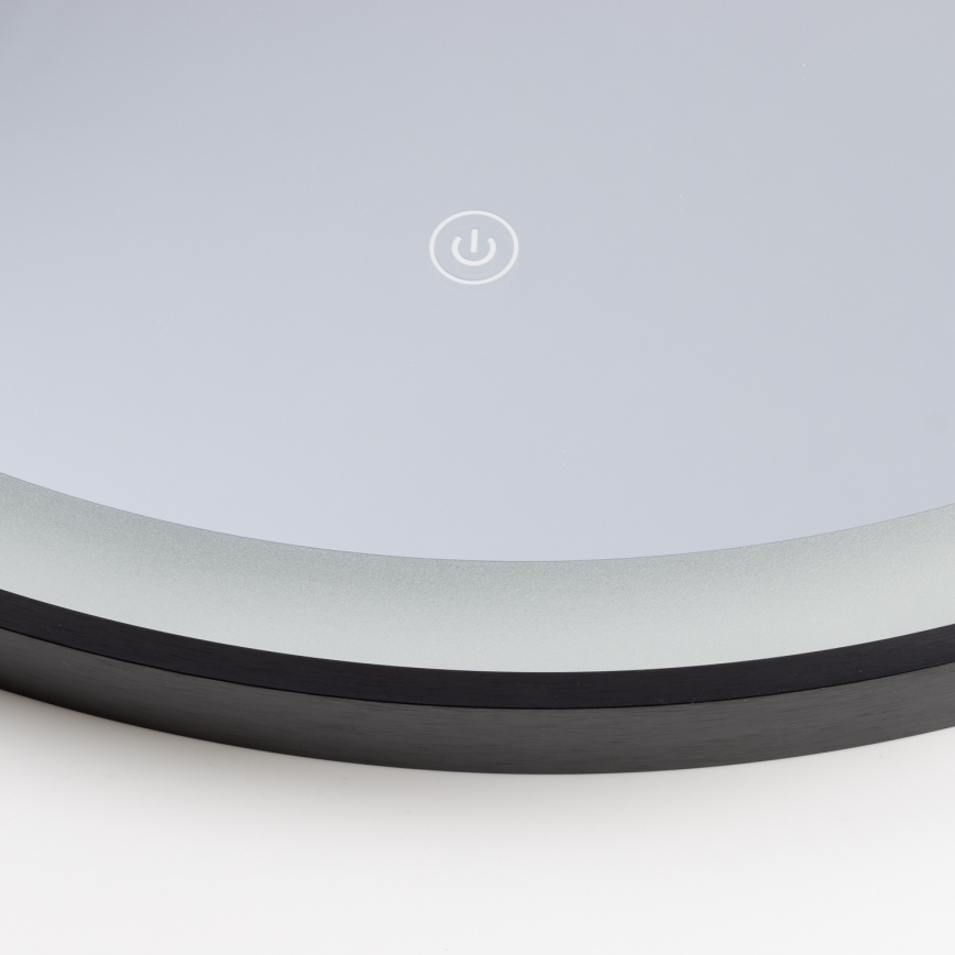 Brilagi - LED kúpeľňové zrkadlo ASTI LED/19W/230V pr. 60 cm čierne IP44 CRI 90 stmievateľné + CCT