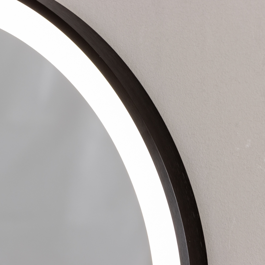 Brilagi - LED kúpeľňové zrkadlo CANZO LED/25W/230V 50x80 cm čierna IP44 CRI 90 stmievateľné + CCT