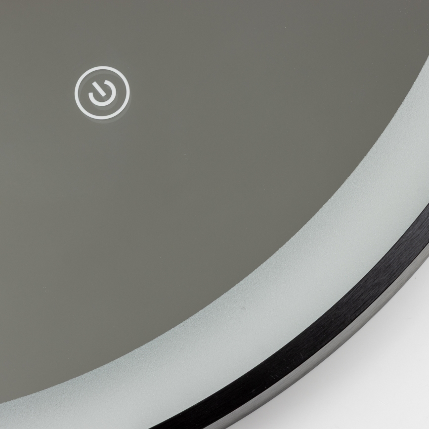 Brilagi - LED kúpeľňové zrkadlo CANZO LED/25W/230V 50x80 cm čierna IP44 CRI 90 stmievateľné + CCT