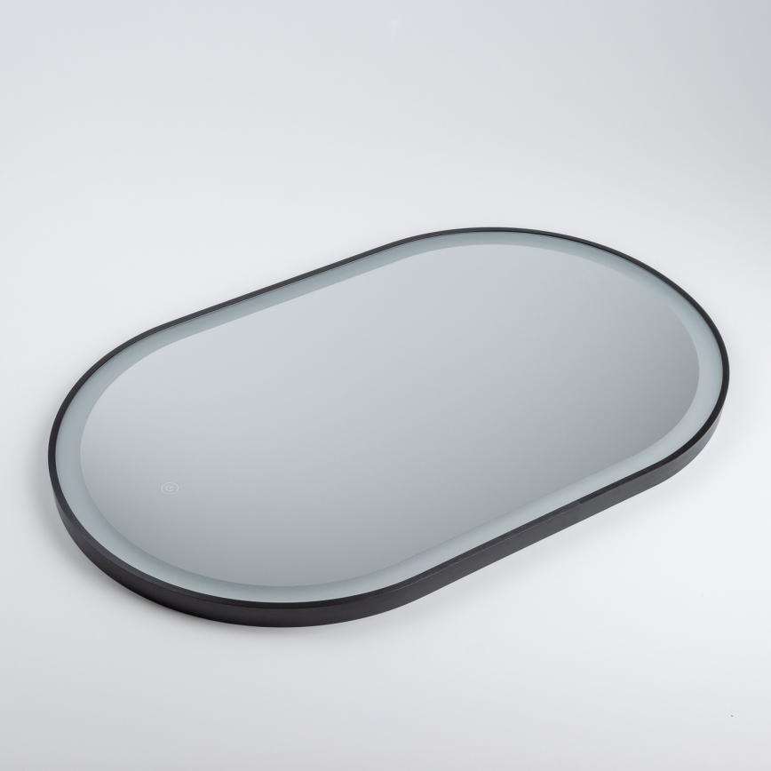 Brilagi - LED kúpeľňové zrkadlo CANZO LED/25W/230V 50x80 cm čierna IP44 CRI 90 stmievateľné + CCT