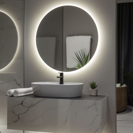 Brilagi - LED kúpeľňové zrkadlo LUNA LED/26W/230V pr. 80 cm IP44 CRI 90 stmievateľné + CCT