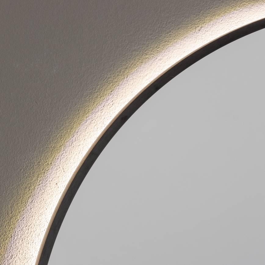 Brilagi - LED kúpeľňové zrkadlo NOVARA LED/19W/230V pr. 60 cm čierna IP44 CRI 90 stmievateľné + CCT