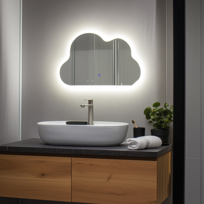 Brilagi - LED Kúpeľňové zrkadlo NUVOLA LED/19W/230V 37x60 cm IP44 CRI 90 stmievateľné + CCT