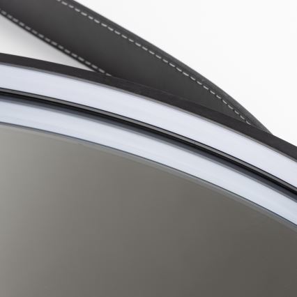 Brilagi - LED kúpeľňové zrkadlo PALANZO LED/19W/230V pr. 60 cm čierne IP44 CRI 90 stmievateľné + CCT