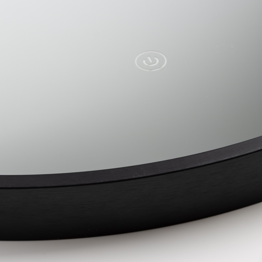 Brilagi - LED kúpeľňové zrkadlo PALANZO LED/19W/230V pr. 60 cm čierne IP44 CRI 90 stmievateľné + CCT