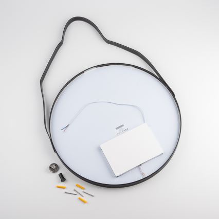 Brilagi - LED kúpeľňové zrkadlo PALANZO LED/19W/230V pr. 60 cm čierne IP44 CRI 90 stmievateľné + CCT