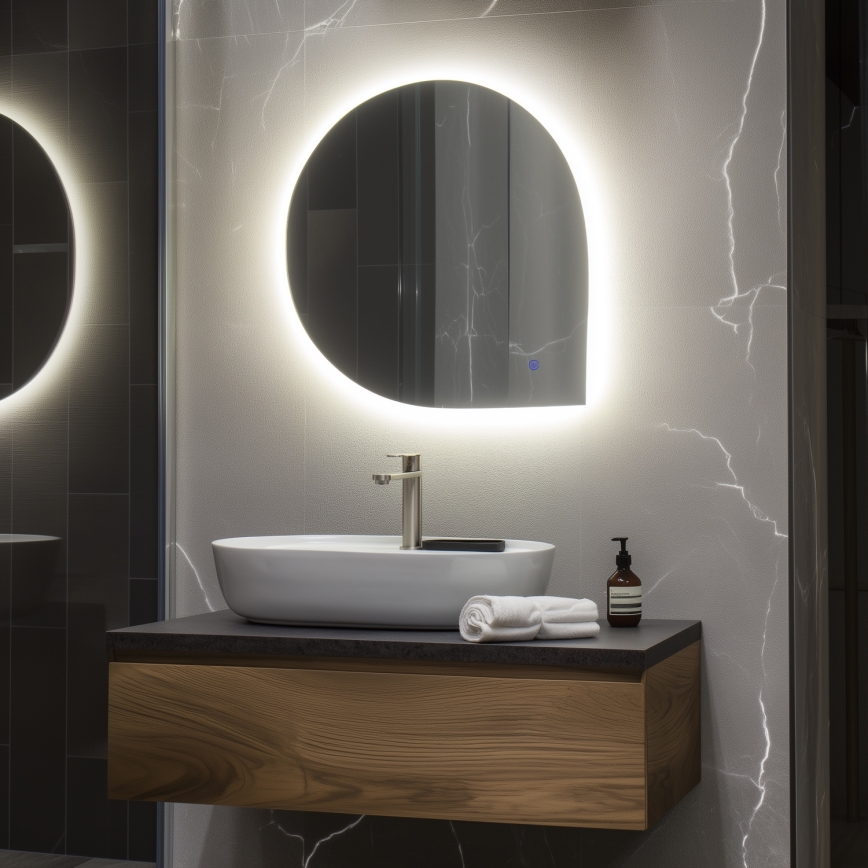 Brilagi - LED Kúpeľňové zrkadlo RICADI LED/19W/230V 60x60 cm IP44 CRI 90 stmievateľné + CCT