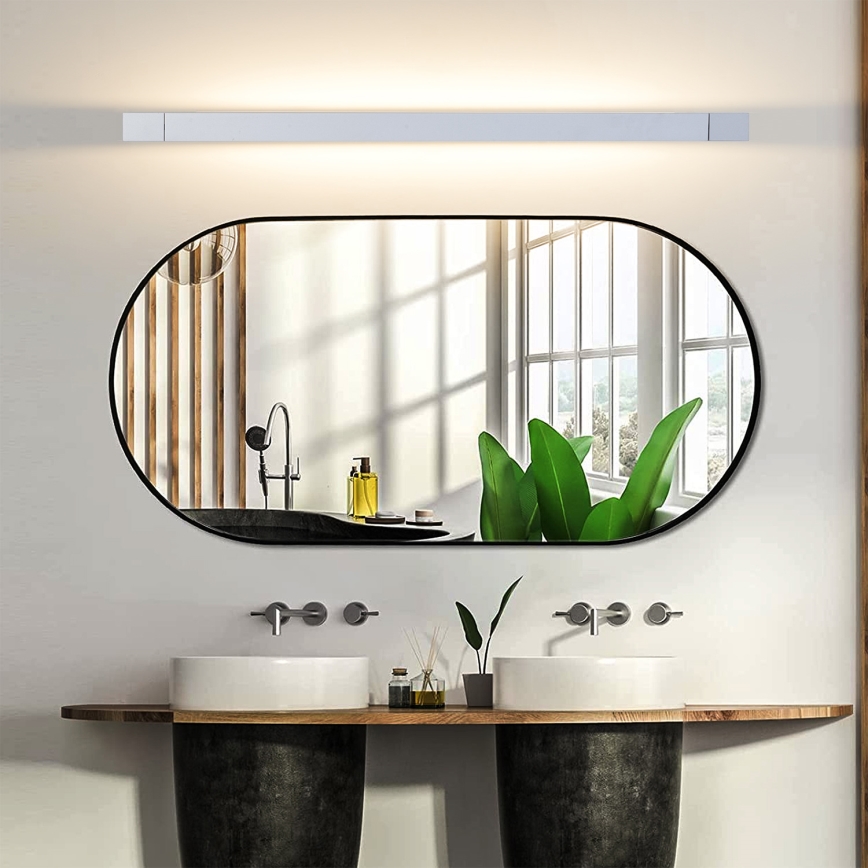 Brilagi - LED osvetlenie kúpeľňového zrkadla AQUA LINE LED/24W/230V 90 cm IP44 matný chróm CRI 90