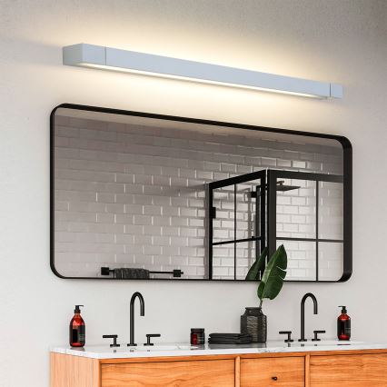 Brilagi - LED osvetlenie kúpeľňového zrkadla AQUA LINE LED/24W/230V 90 cm IP44 matný chróm CRI 90
