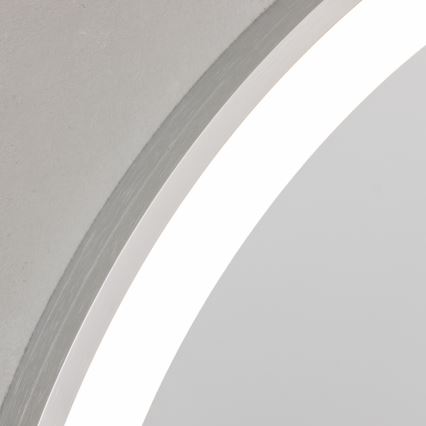 Brilagi - LED kúpeľňové zrkadlo TORINO LED/19W/230V pr. 60 cm strieborné IP44 CRI 90 stmievateľné + CCT