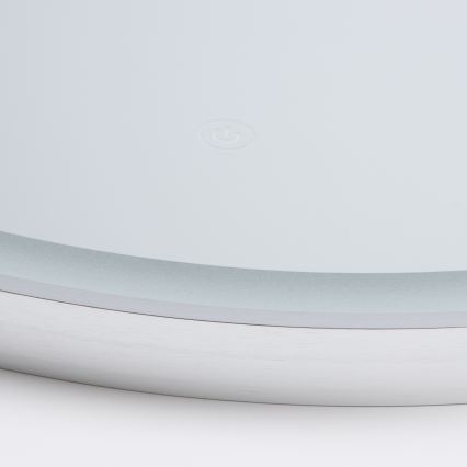 Brilagi - LED kúpeľňové zrkadlo TORINO LED/19W/230V pr. 60 cm strieborné IP44 CRI 90 stmievateľné + CCT