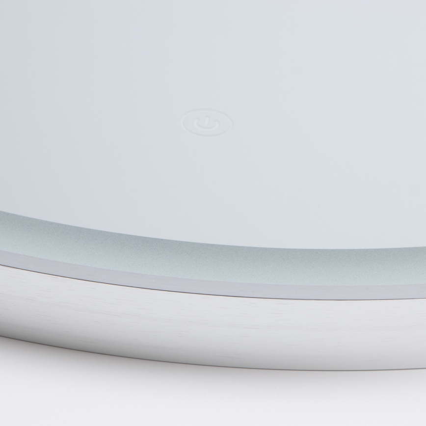 Brilagi - LED kúpeľňové zrkadlo TORINO LED/19W/230V pr. 60 cm strieborné IP44 CRI 90 stmievateľné + CCT