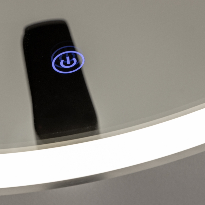 Brilagi - LED kúpeľňové zrkadlo TORINO LED/19W/230V pr. 60 cm strieborné IP44 CRI 90 stmievateľné + CCT