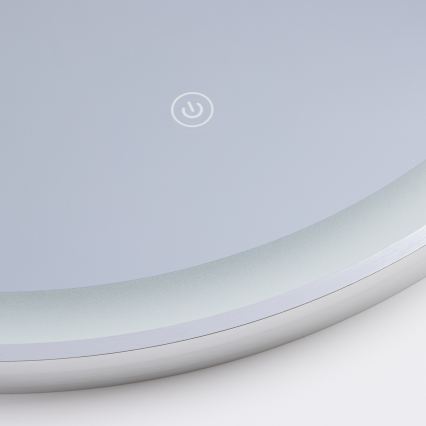 Brilagi - LED kúpeľňové zrkadlo TORINO LED/19W/230V pr. 60 cm strieborné IP44 CRI 90 stmievateľné + CCT