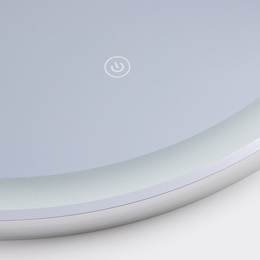 Brilagi - LED kúpeľňové zrkadlo TORINO LED/19W/230V pr. 60 cm strieborné IP44 CRI 90 stmievateľné + CCT